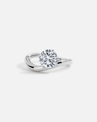 2.0ct Round Moissanite Diamond Channel Pave Unique Engagement Ring With Matching Band