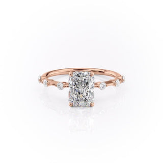 2.0 CT Radiant Solitaire Dainty Style Moissanite Engagement Ring