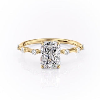 2.0 CT Radiant Solitaire Dainty Style Moissanite Engagement Ring