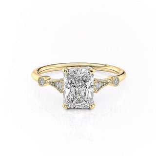 1.04 CT Radiant Cut Solitaire Moissanite Engagement Ring