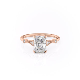 1.04 CT Radiant Cut Solitaire Moissanite Engagement Ring