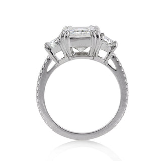 Radiant Three Stone Ring