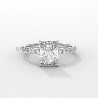  radiant diamond engagement band
radiant stone ring
sparkle pave ring
radiant center stone ring
diamond accent ring