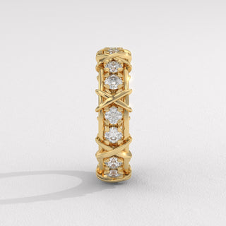 Schlumberger diamond wedding ring