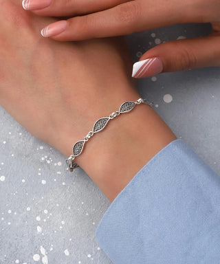 Silver Filigree Leaf Bracelet by Venust Diamonds - fine jewelry gift idea