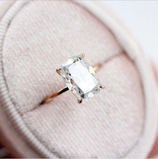 3.63CT Elongated Cushion Solitaire Moissanite Engagement Ring