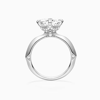2.0 CT Princess Cut Moissanite Diamond Solitaire Setting Engagement Ring