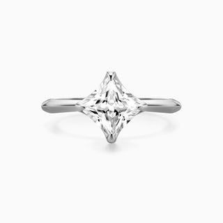 2.0 CT Princess Cut Moissanite Diamond Solitaire Setting Engagement Ring