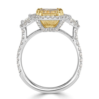 Unique Yellow Bridal Ring,