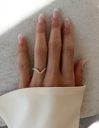 1.0CT-2.0CT Asscher Moissanite Diamond By Pass Engagement Ring With Matching Pave Curved Band