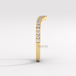 V shaped wedding band
V curve diamond wedding band
curved diamond wedding band
V shaped bridal band