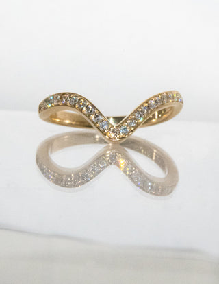 1.0CT-2.0CT Asscher Moissanite Diamond By Pass Engagement Ring With Matching Pave Curved Band