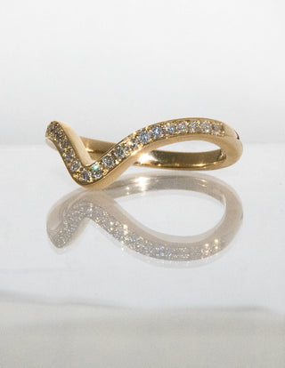 1.0CT-2.0CT Asscher Moissanite Diamond By Pass Engagement Ring With Matching Pave Curved Band