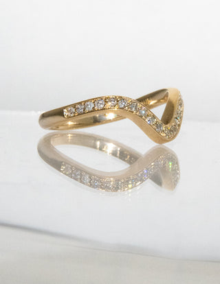 1.0CT-2.0CT Asscher Moissanite Diamond By Pass Engagement Ring With Matching Pave Curved Band