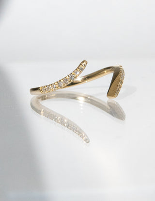 1.50CT Marquise Moissanite Diamond Bypass Unique Engagement Ring With Curved Band