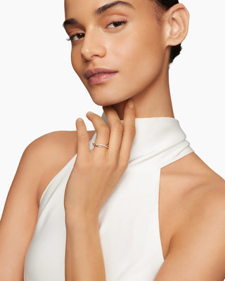 0.20 TCW Round Cut Twisted Infinity Pave Moissanite Diamond Wedding Band