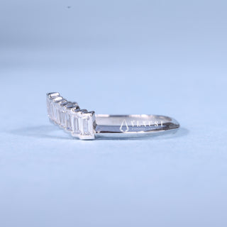 0.50CT Bezel Set Baguette Moissanite Diamond Wedding Band