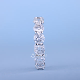 Round Moissanite Diamond Full Eternity Wedding Band