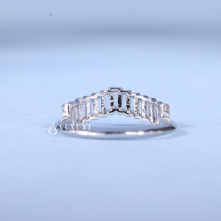 0.50CT Bezel Set Baguette Moissanite Diamond Wedding Band