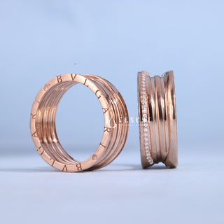 Round Cut Moissanite Diamond Wedding Bands His And Hers