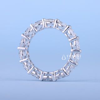 Round Moissanite Diamond Full Eternity Wedding Band
