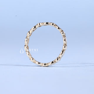 Bezel Set Round And Marquise Moissanite Diamond Full Eternity Wedding Band