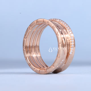 Round Cut Moissanite Diamond Wedding Bands His And Hers