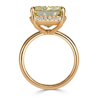 Yellow Moissanite Solitaire Ring