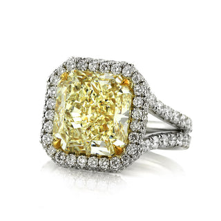 Yellow Halo Engagement Ring
