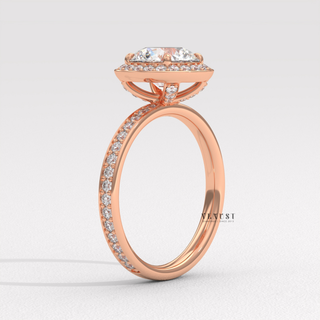 modern halo ring, designer halo ring,premium halo ring