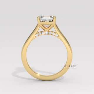 affordable asscher hidden halo ring