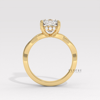 affordable cushion infinity hidden halo ring