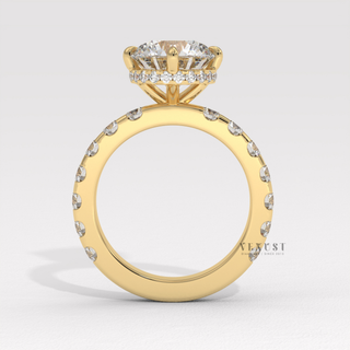 affordable round pave engagement ring