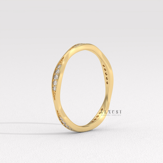 art deco wedding band