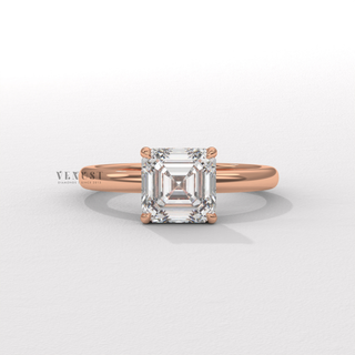 asscher cut engagement ring