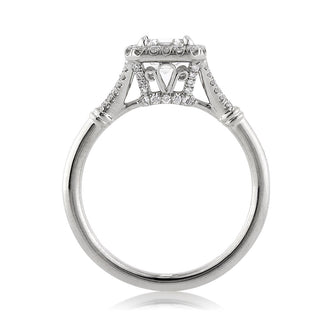 asscher halo engagement ring