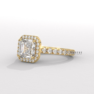 asscher ring clean design