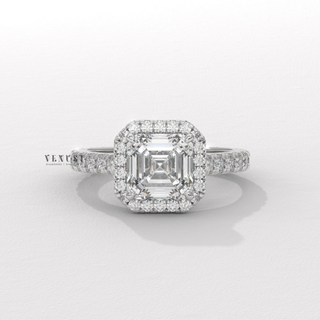 asscher ring aesthetic vibe, asscher ring modern