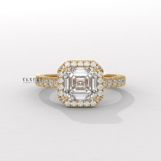 asscher ring shine bright, asscher ring brilliant look