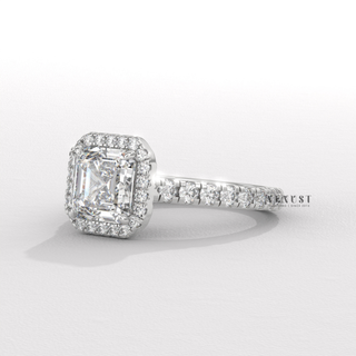 asscher ring romantic