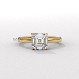 asscher solitaire ring