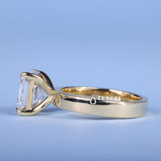 2.0CT Asscher Moissanite Diamond Solitaire Timeless Engagement Rings