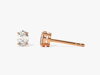 Oval Cut Stud Diamond Moissanite Earrings For Women