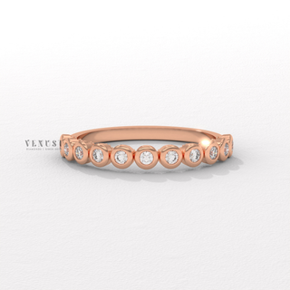 bezel half eternity ring
