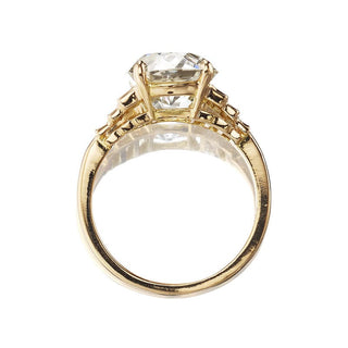 bezel moissanite engagement ring
