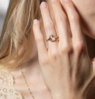 bezel moissanite ring