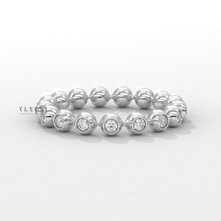 bezel set diamond band