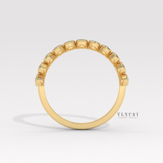 bezel set moissanite ring
