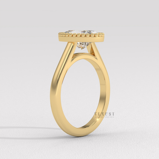 bezel set oval diamond
