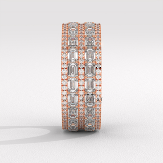 bold cluster wedding band look